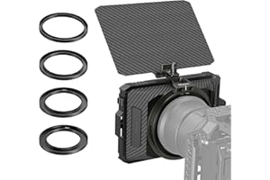 SMALLRIG Mini Matte Box Lite with Top Flag Filter Tray Compatible with 67mm/72mm/77mm/82mm/95mm Lenses for DSLR and Mirrorles