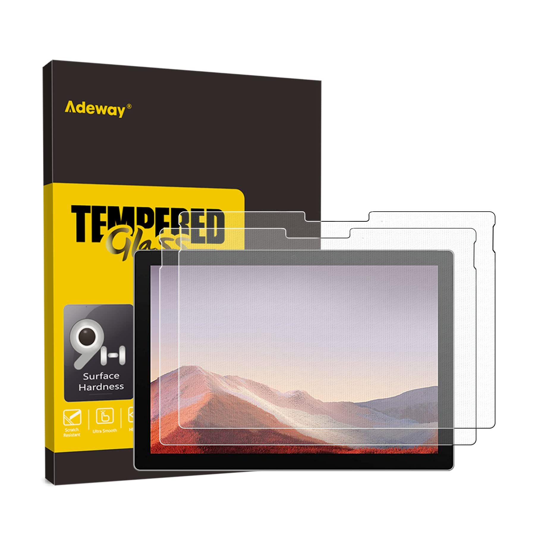 Adeway [2 Pack] Paper Screen Protector for Microsoft Surface Pro 7 Plus/7/6/5/4/3 12.3 inch,Easy installation/Writing Like on paper