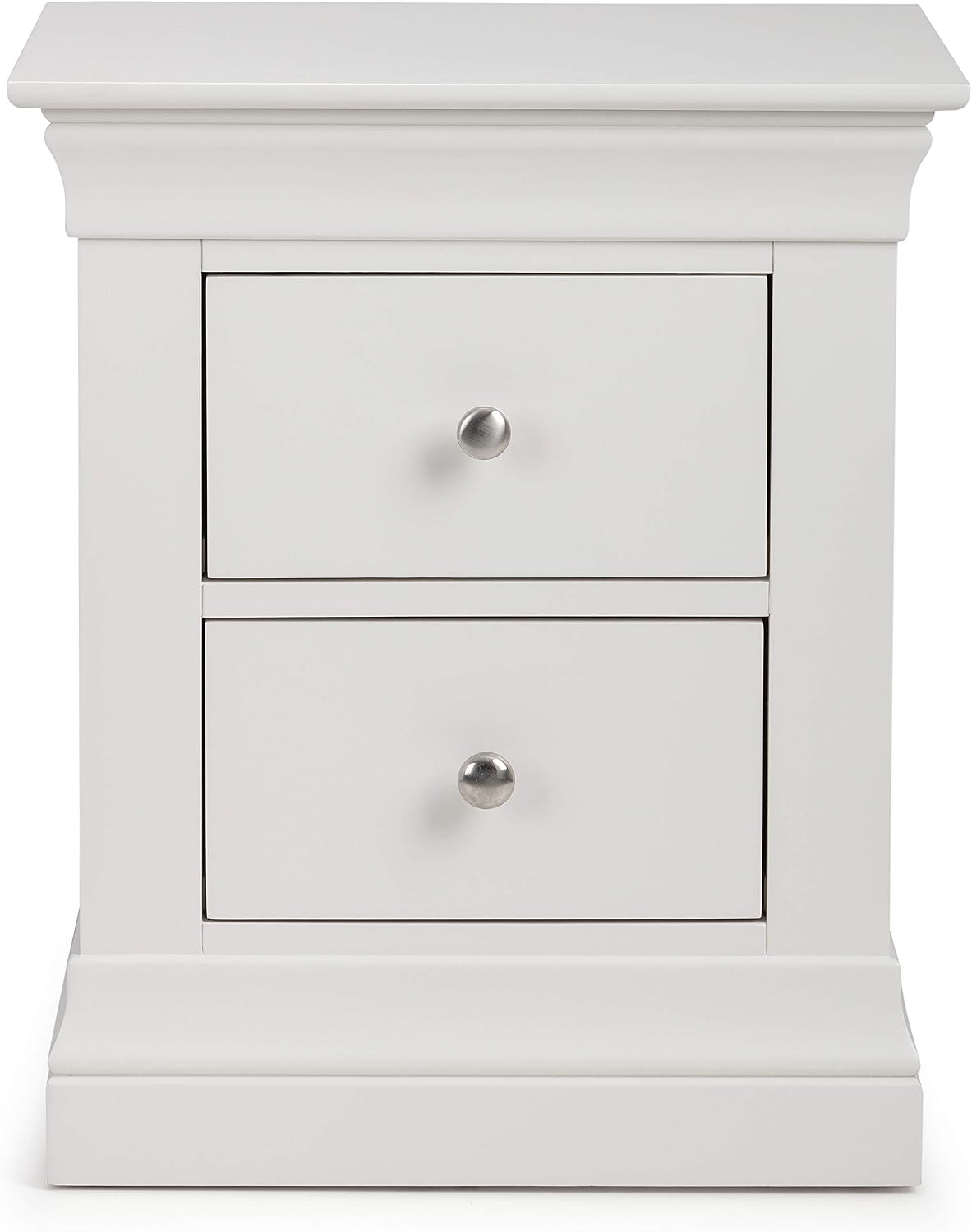 Julian Bowen Clermont 2 Drawer Bedside, White, Height: 59, Width: 50, Depth: 40cm - Image 5