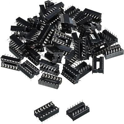 sourcing map 14 Pin DIP IC Socket Adapter 2.54mm Pitch Flat Pin 30 Pack PCB