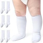 Baby Knee High Socks Girls Newborn Socks Boys Infant Tube Sock Cable Knit Knee High Stockings 3/6 Pairs