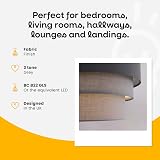 MiniSun 3 Tier Grey Fabric Ceiling Pendant Lamp view 3