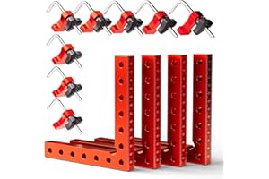 LudoPam 90 Degree Angle Clamps, Positioning Squares Right Angle Clamps, 5.5" x 5.5" Aluminum Alloy Right Angle Square Tool, C
