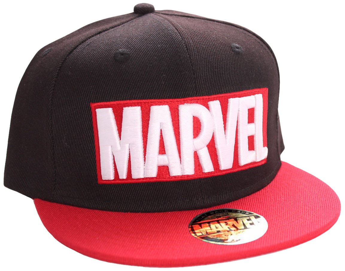 Marvel Logo Snapback Cap (Red/Black)