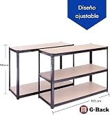 G-Rack Garage Shelving Unit 180cm 120cm 45cm Grey 5 Tier 175kg Load view 5