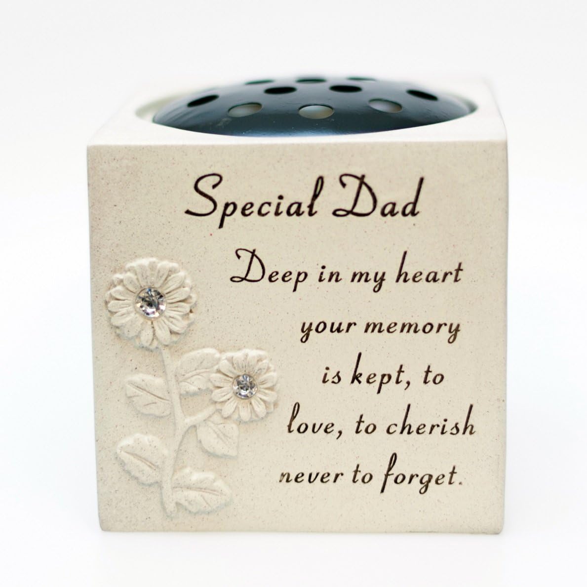 SPECIAL DAD GRAVESIDE FLOWER POT, Off-white, 5.31 x 5.31 x 5.51 inches