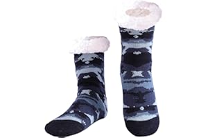BSTcentelha Super Soft Warm Cozy Fuzzy Fleece-lined Winter With Grips Slipper Socks For Man