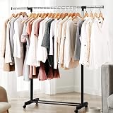 Vivo Technologies Adjustable Mobile Tidy Clothes Rail Rack with Castors view 5