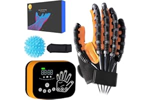 YIOCHOS Upgraded Rehabilitation Robotic Glove,for Arthritis Hemiplegia Stroke Cerebral Palsy Hand Paralysis Patients Physiotherapy Equipment,for Stroke,finger and Hand Function Rehabilitative
