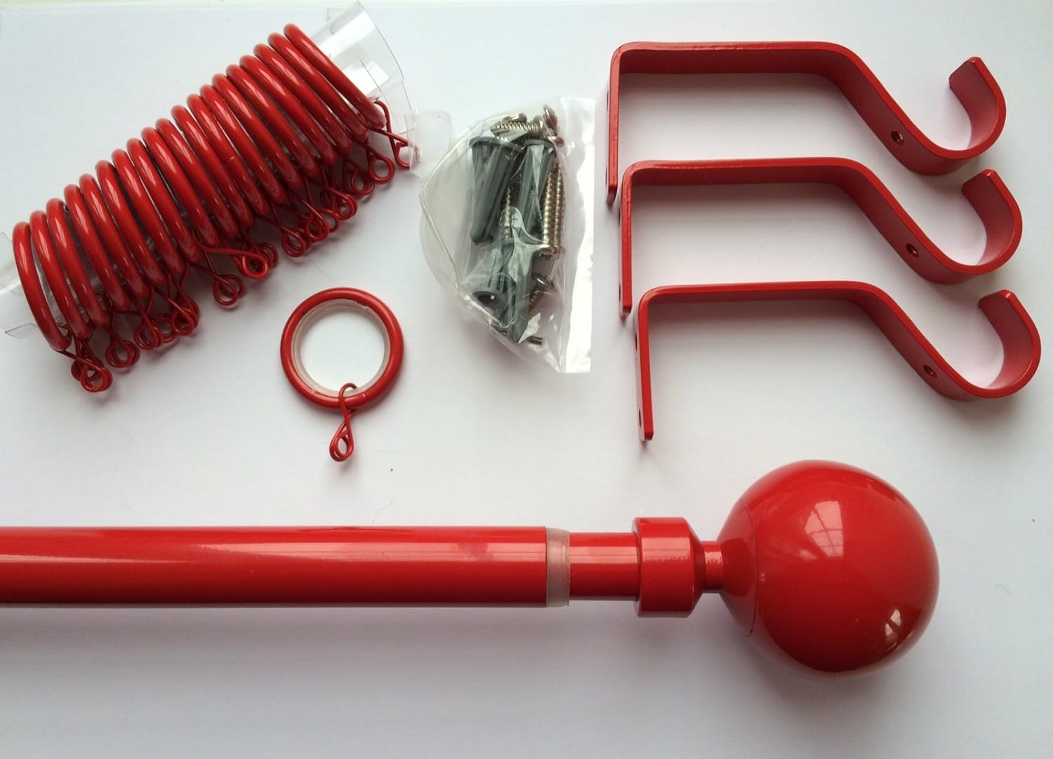 Clearance Red Extendable 125cm 216cm 16 19mm Diameter Metal