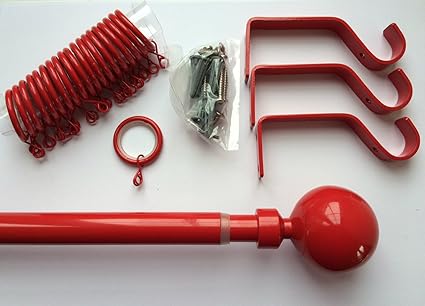 Clearance Red Extendable 125cm 216cm 16 19mm Diameter Metal