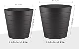Zuvo 8L Plastic Paper Bin Wave Design Black Office Desk Bin view 2