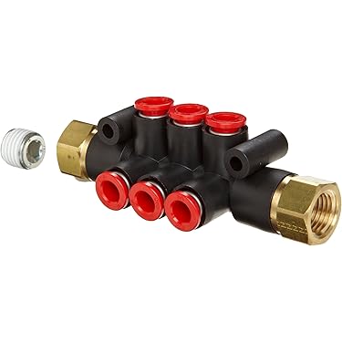 A SMC KM12 06 02 10 PBT Push To Connect Tubing Manifold 1/4 Female 10 A SMC KM12 06 02 10 PBT Push To Connect Tubing Manifold 1/4 Female 10
