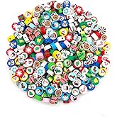 ANSGGB Christmas Polymer Clay Beads, Mixed Charm Spacer Beads for Bracelet Necklace DIY Jewelry Making (Christmas)