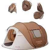 StableEase Camping Tent 4 Person Instant Pop Up Waterproof | Windproof design, 2 doors for easy access, portable with carry bag, ideal for hiking/beach/travel, family-sized