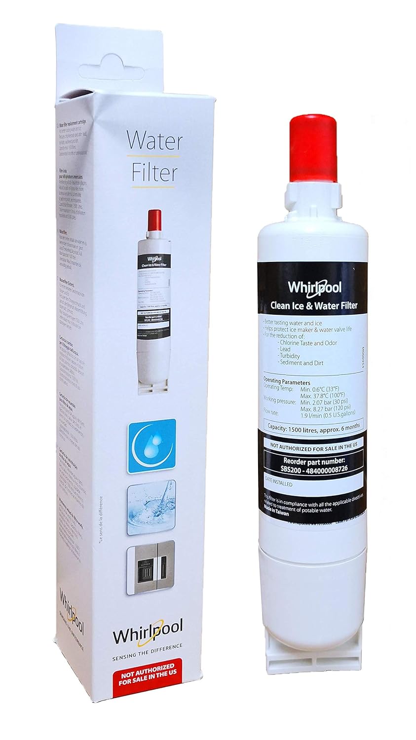 Whirlpool 4396510 -ltimo Filtro de agua del refrigerador: Amazon ...