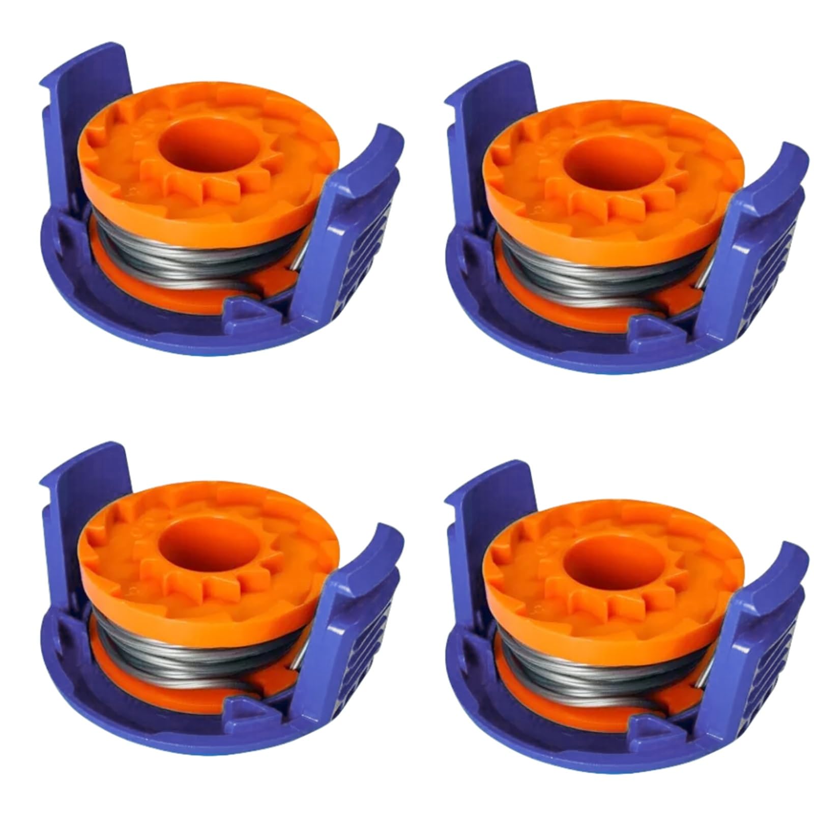 SopimusZ 4 PACKS 3.1M/10.17FT Trimmer Spool Line with 4 PACK Spool Cover Compatible for MacAllister MGTP18Li 1.65mm Strimmer