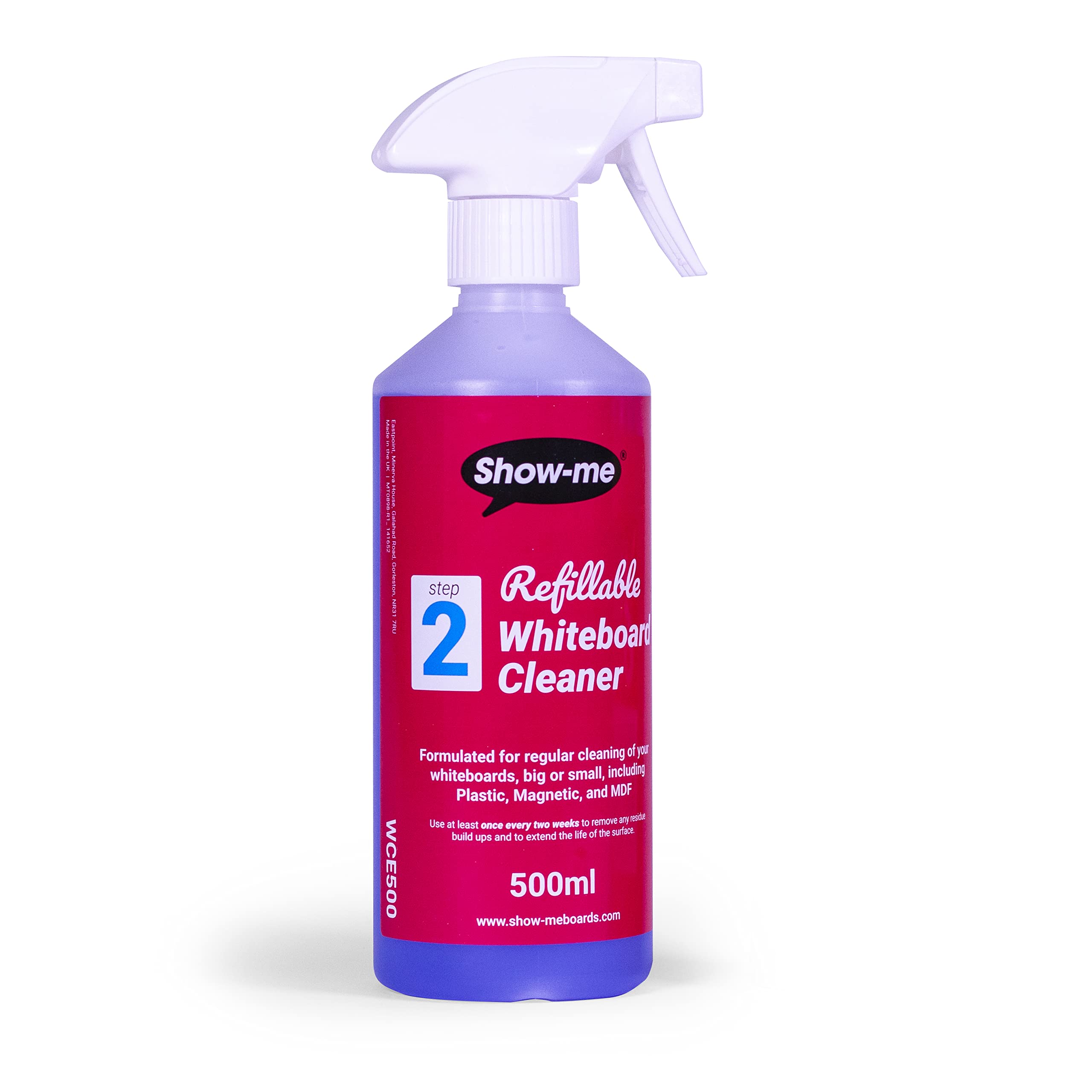 Show-me Stage 2 Whiteboard Cleaner, Refillable, keep your whiteboards clean and go super green!