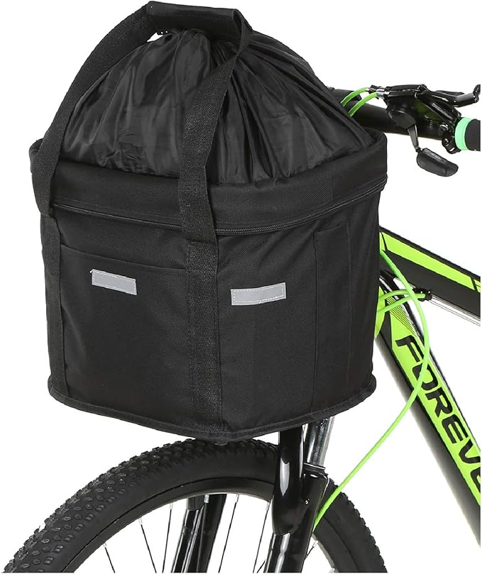 Bicycle Basket Front Folding Bike Basket Detachable Cycling Waterproof