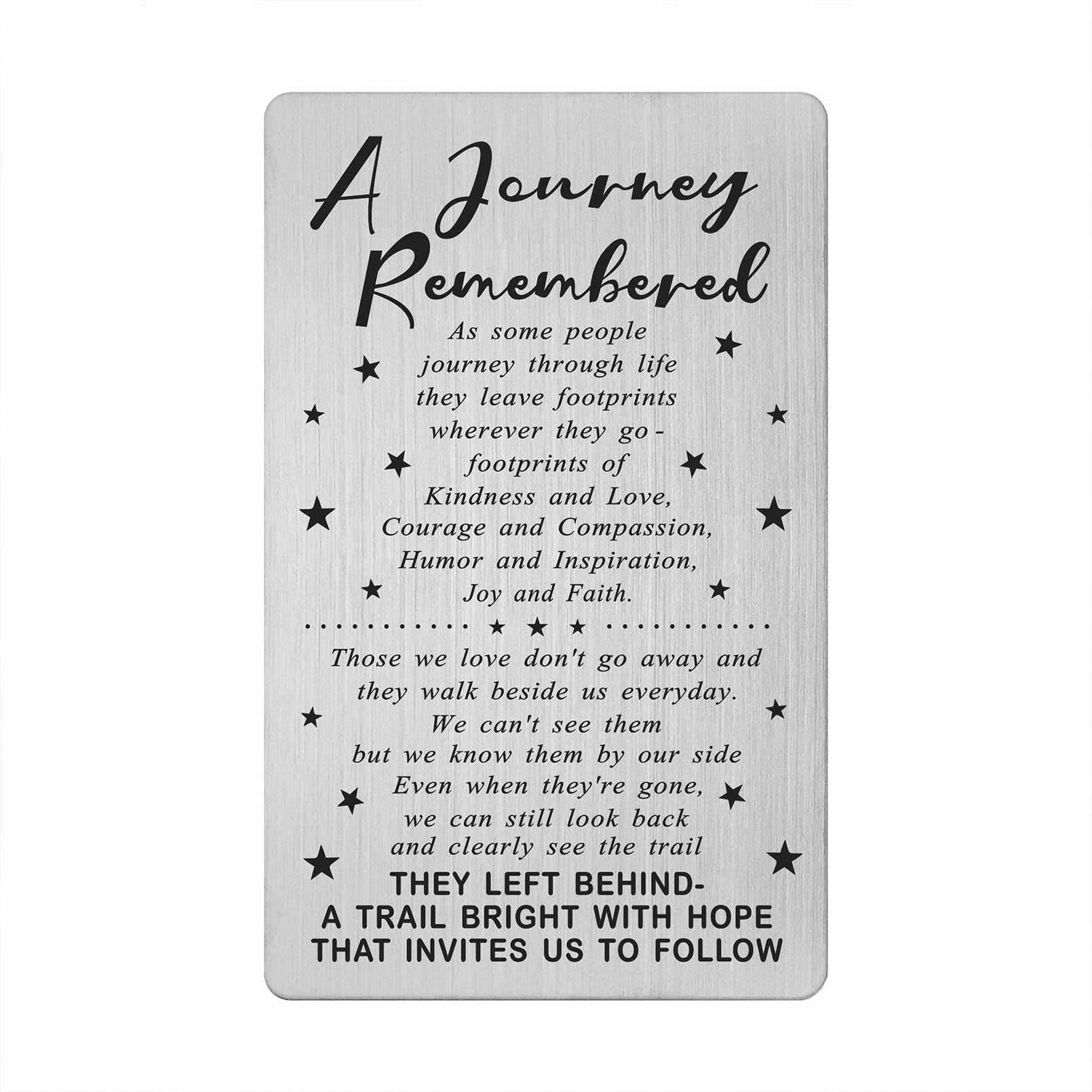 Sympathy Gifts for Loss of Loved One, Memorial Gifts for Loss of Dad Mum, Sympathy Bereavement Wallet Card, Prayer Card for Men Women