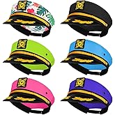 dodowin Captain Hat for Men Women Adjustable Sailor Hats Boat Cruise Yacht Rock Party Costume Beach Essential Hawaiian Outfit