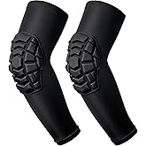 LUODITO Football Arm Pads Padded Arm Sleeves Compression Elbow Pads Protective Support for Volleyball Wrestling 1 Pair