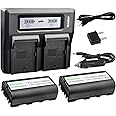 Kastar 2 Pack Battery and LCD Dual Fast Charger for Leica GEB211 GKL311 Leica ATX900 ATX1200 ATX1230 CS10 CS15 GS20 GNSS Receiver GPS900 GPS1200 GRX1200 GX1200 VIA Piper 100 Piper 200 RX1200 RX900