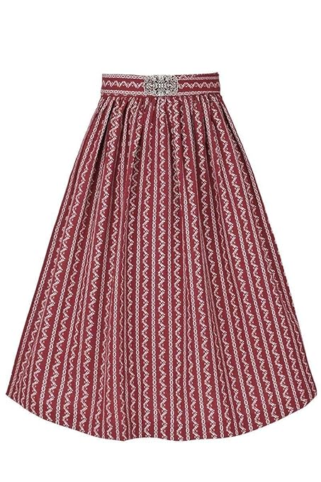Gwandlalm Damen Broschen Dirndlschürze 65cm bordeaux, Rot,