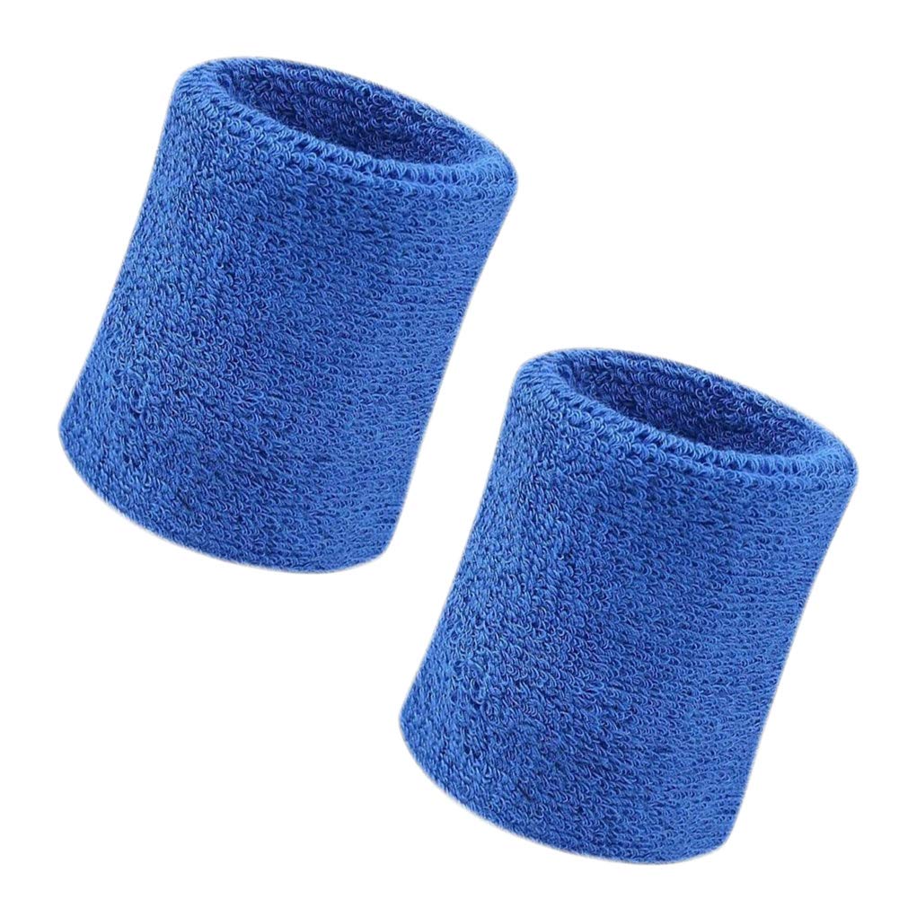 Vidillo Sweat Band, 2 Wrist Sports Bands, 4 Inch Sports Wrist Band in Soft Cotton for Thickening, for Basketball Football Gymnastics