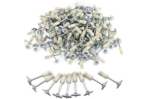 OPERMAXER 7.3mm Nail Gun Manual Steel Nails, 100 pcs Round Nails Wall Fastening Tool, for Concrete Ceiling Cable Ducts Fixed Slotting Device Repair Tool