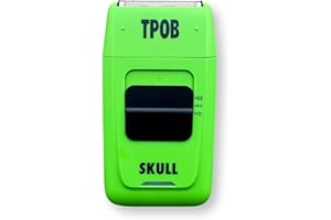 TPOB Skull Foil Shavers with Krunch Blades - Compact Design That can fit in Your Pocket with a Turbo Charged Motor, Perfect for Both Professional and at-Home use (Slime)