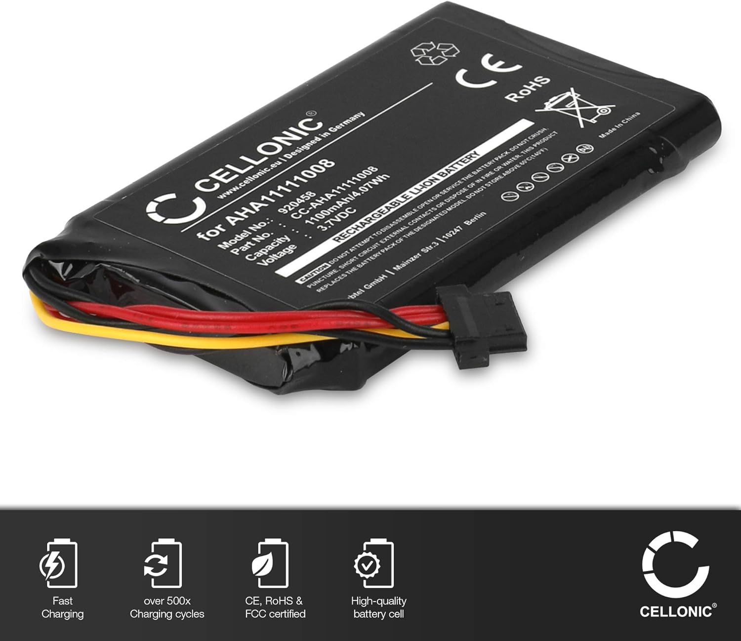 CELLONIC, battery sat nav compatible with TomTom Go 6000, 5100, 5000, 6100, Professional 6250, 5200, 6200, 6000, Premium X - Image 4