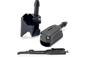 Click&Fit Truck Van Universal Windshield washer Nozzles compatible with Ford Transit, GMC Savana, Freightliner, Dodge Sprinter, VW Crafter, Peterbilt – For 10-12mm (0.4-0,47") Wiper Arm, 4-way Large