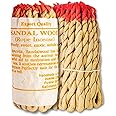 Frankie & Myrrh | Sandalwood Tibetan Organic Handmade Rope Incense - Made in Nepal - 2 Bundles (90 pcs) 3.5 Inches