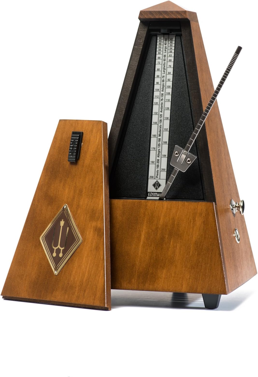 WittnerMetronome 813M Pyramid shape Wooden case with bell Nut brown matt