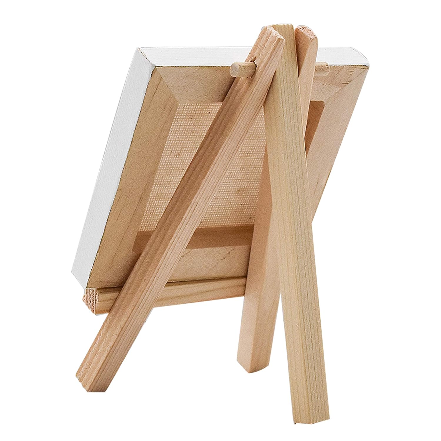 Canvas Panels Home 3x3 Inch Mini Canvas & Easel Set Bulk Pack of 12