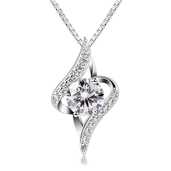 B.Catcher Kette Damen Halskette 925er Silber Anhänger ''Sternennacht'' Valentinstag Geschenk Schmuck 45CM Kettenlänge