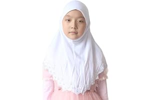 Modest Beauty Girls/Children Hijab Scarf Headscarf Wrap one Piece Muslim Amira with Czech Drill
