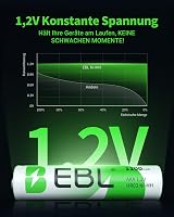 EBL 1100mAh AAA Ni-MH Rechargeable Batteries 4 Pack Retail Blister view 3