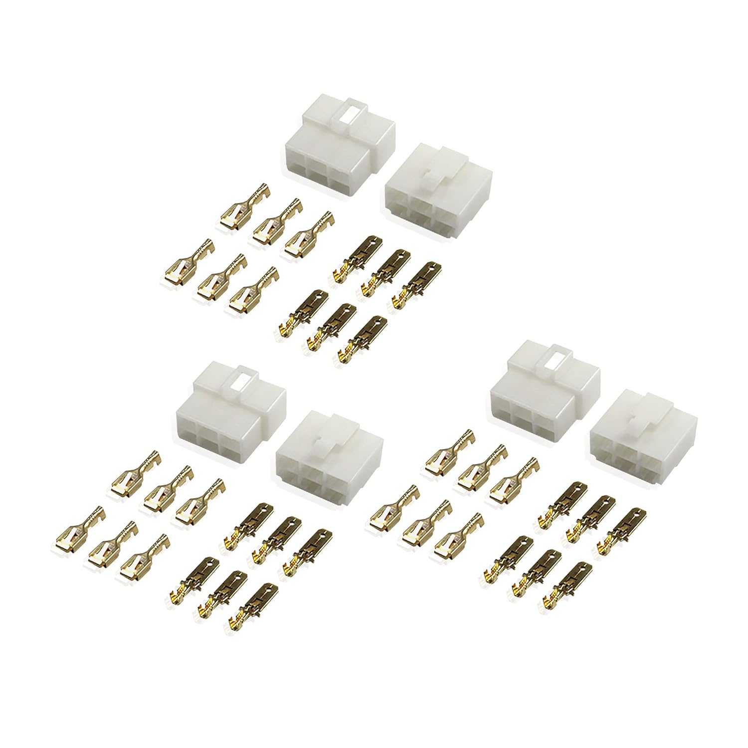 1 Voie Lot de 3 Auto Moto Bateau Quad Terminal 6.3mm Kit Connecteur /&eacute;lectrique 2//3//4//6//8 Voies