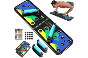BERLENG Solid Push Up Board 15 in 1 Home Workout Equipment Multi-Functional Pushup Stands System Fitness Floor Chest Muscle Exercise Professional Equipment Burn Fat Strength Training Arm Men & Women Weights , Best Choice for Daily