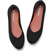 Tanamo Women's Flat Ballet Shoes Knit Flat Shoes for Women Round Toe Slip on Women Flats for Dressy Casual Office Work Wedding Comfort Soft
