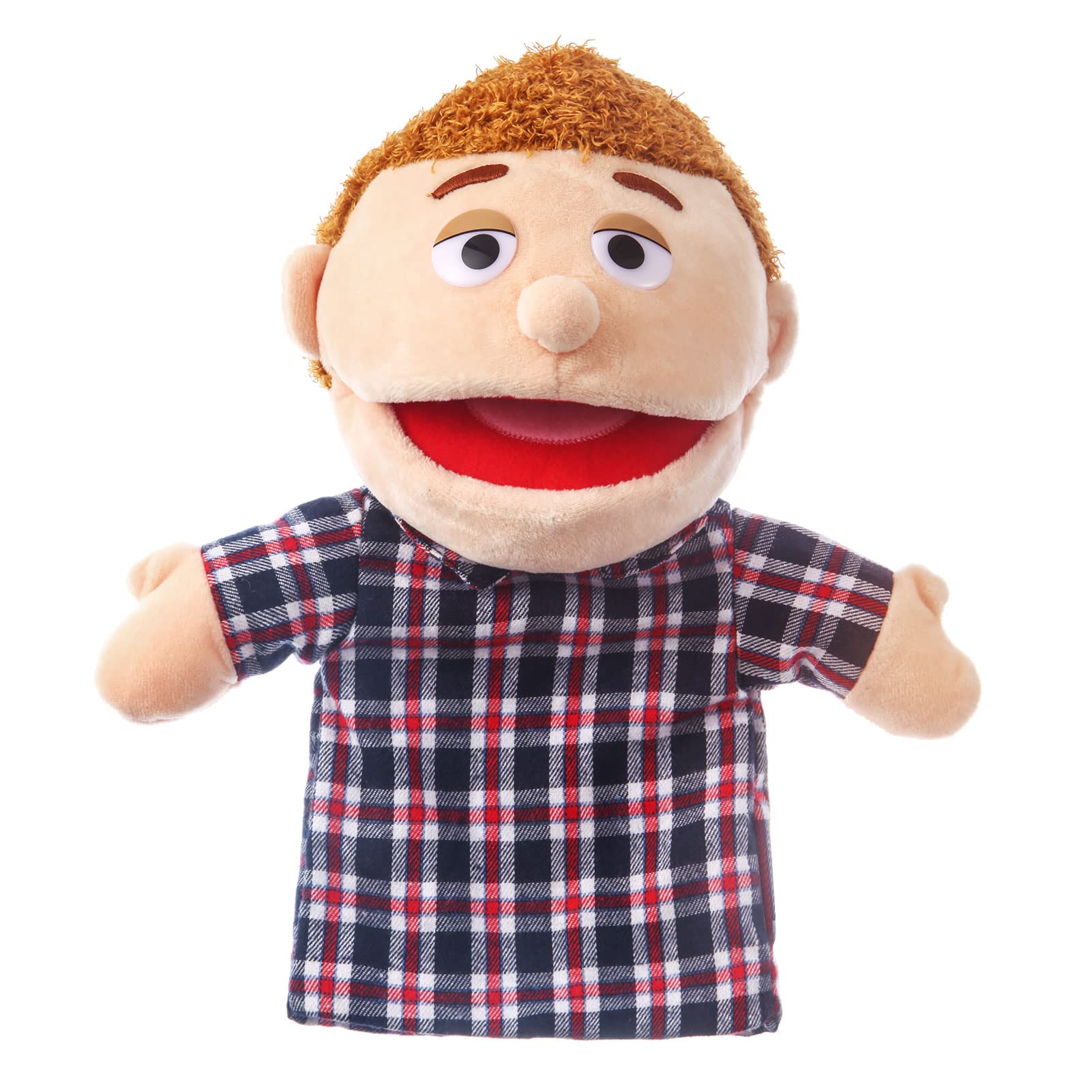 Photo 1 of 1 Pcs Family Hand Puppets 12 Inch Grandparents, Mom & Dad, Brother & Sister Plush Hand Puppet Toys Role-Play Toy Puppets for Kids Storytelling Imaginative Pretend Play Teaching Preschool(Dad)