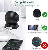 PlusAcc Stand Holder for Pop Speaker Smartphone USB-C USB-A Charger Black view 2