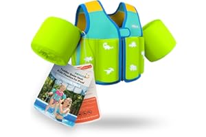 AEOCOO Toddler Swim Vest 20-30-50-70 Pounds, Kids Pool Floaties for 1-2-3-5-7-9 Years Old, Christmas Stocking Stuffers Gifts Float Jacket, Unpadded Side for Arm Comfortable, Boys, Girls, niños