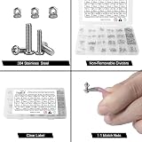 FandWay 1200Pcs Stainless Steel Tiny Screws Nuts Kit M1-M2.5 for Watch PC SSD view 5