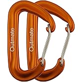 Outmate 12kN 3.2"x2" Heavy-Duty Carabiner Clips - Durable, Lightweight Aluminum Alloy Carabiners for Hiking, Camping, Keychains, Dog Leashes, Hammocks & More