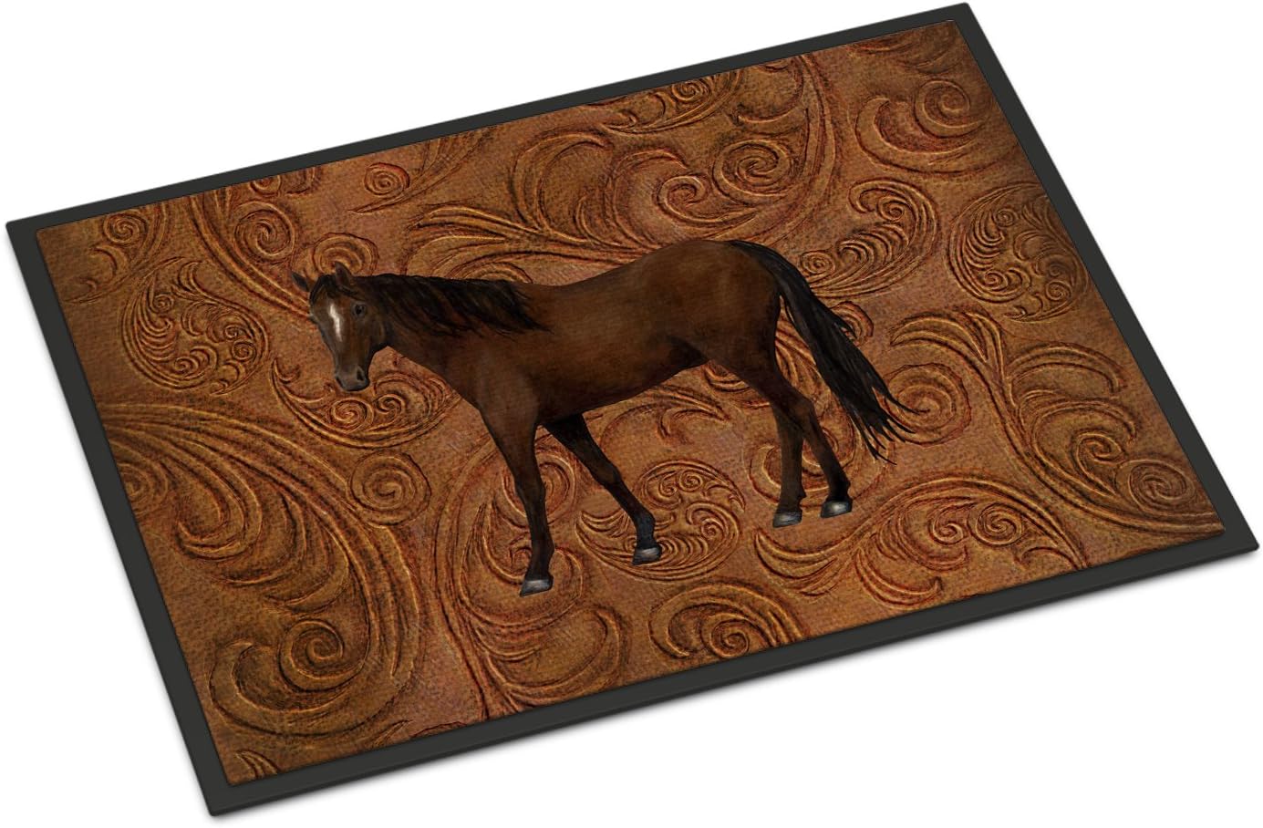 Caroline's TreasuresSB3066JMAT Horse Doormat 24x36 Front Door Mat Indoor Outdoor Rugs for Entryway, Non Slip Washable Low Pile, 24H X 36W