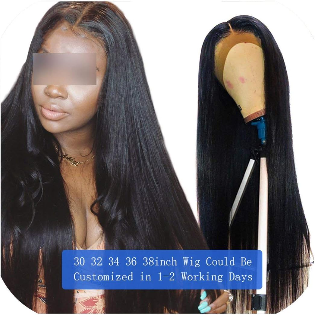 Dai Yao 30 32 34 36 38 40 inch Lace Front Human Hair Wigs For Black Women Brazilian 360 Lace Frontal Wig With Baby Hair,38inches,150 Density 360 Wig