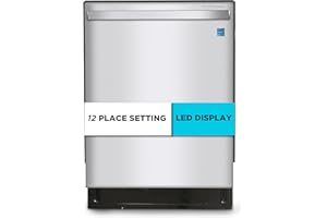BLACK+DECKER 24" Built-In Dishwasher, Designer Series, 12-Place Setting Capacity with Stainless Steel Tub, Dish Washer with 6 Wash Programs, Low Noise, ENERGY STAR Certified, BDW300MHS